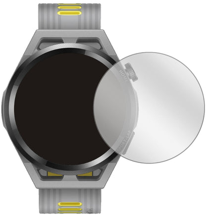 HuaweiWatch GT Runner mit aufgebrachter dipos Displayschutzfolie, glasklare Darstellung ohne Einschränkungen