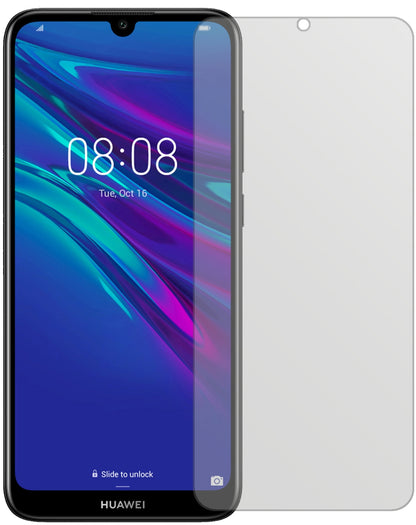 HuaweiY6 Prime (2019) mit aufgebrachter dipos Displayschutzfolie, die lästige Fingerabdrücke minimiert