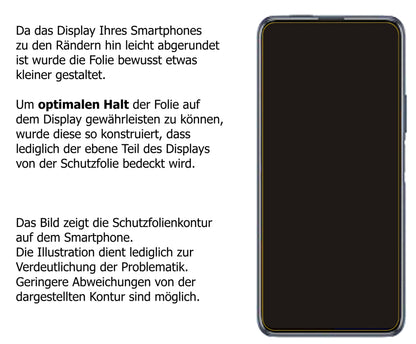 dipos Displayschutz für Huawei Y9a, mattierte Oberfläche, robuste Festigkeit und perfekte Passform