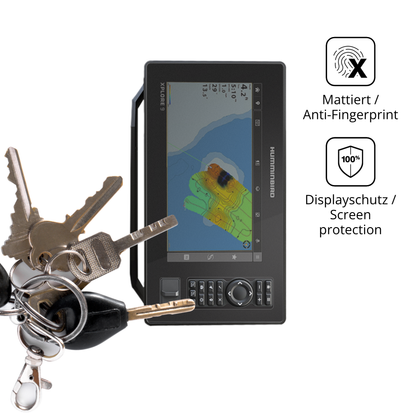 dipos Displayschutz für Humminbird Xplore 9, mattierte Oberfläche, Blickschutzfilter und perfekter Passform