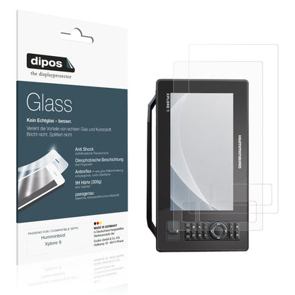 Matte Displayschutzfolie von dipos passend für Humminbird Xplore 9, 9H kratzfest und blasenfrei montiert