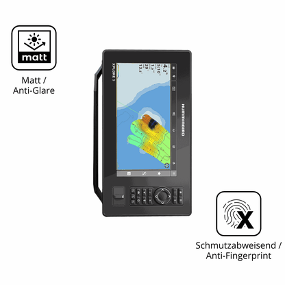 9H Hartbeschichtete, flexible Folie passend zugeschnitten für Humminbird Xplore 9