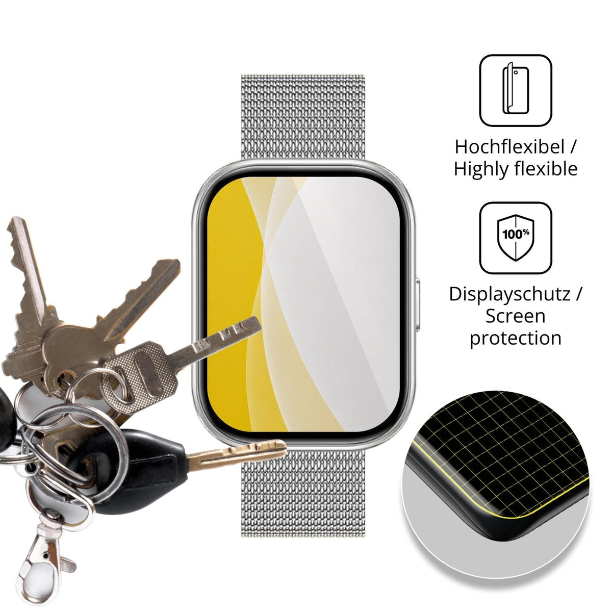 dipos Displayschutz für HXQHSTBG IW05, transparente Oberfläche, geringe Dicke und perfekte Passform