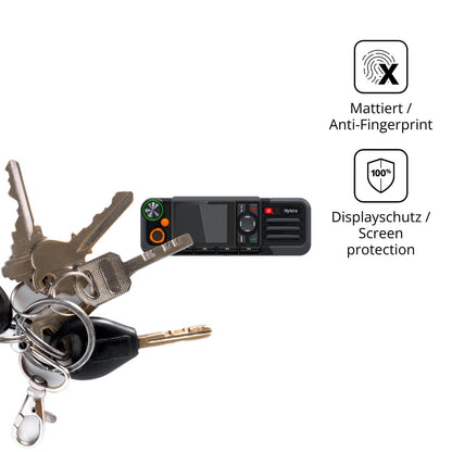 dipos Displayschutz für Hytera HM785, mattierte Oberfläche, Blickschutzfilter und perfekter Passform