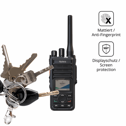 dipos Displayschutz für Hytera HP565, mattierte Oberfläche, Blickschutzfilter und perfekter Passform