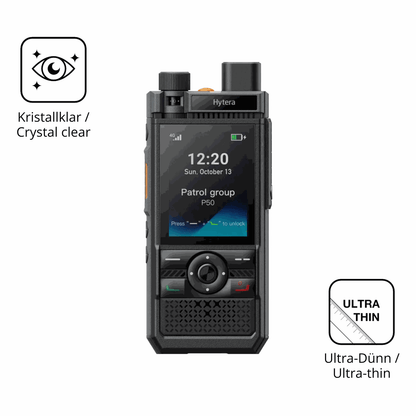 Dünne und klare Folie passend zugeschnitten für Hytera P50