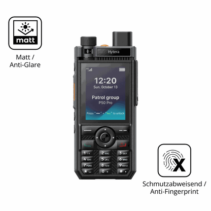 Dünne und entspiegelnde Folie passend zugeschnitten für Hytera P50 Pro