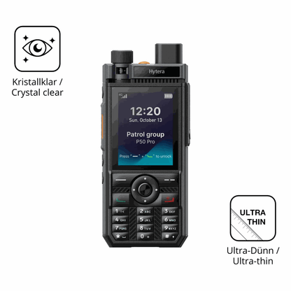 Dünne und klare Folie passend zugeschnitten für Hytera P50 Pro