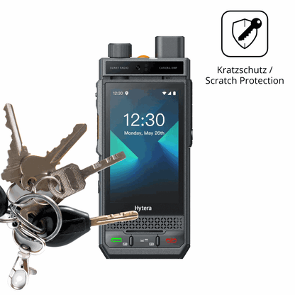 Schutz gegen Kratzer auf dem Hytera P60 Glas durch Schlüssel oder Ähnliches