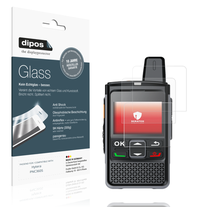 Matte Displayschutzfolie von dipos passend für Hytera PNC360S, 9H kratzfest und blasenfrei montiert