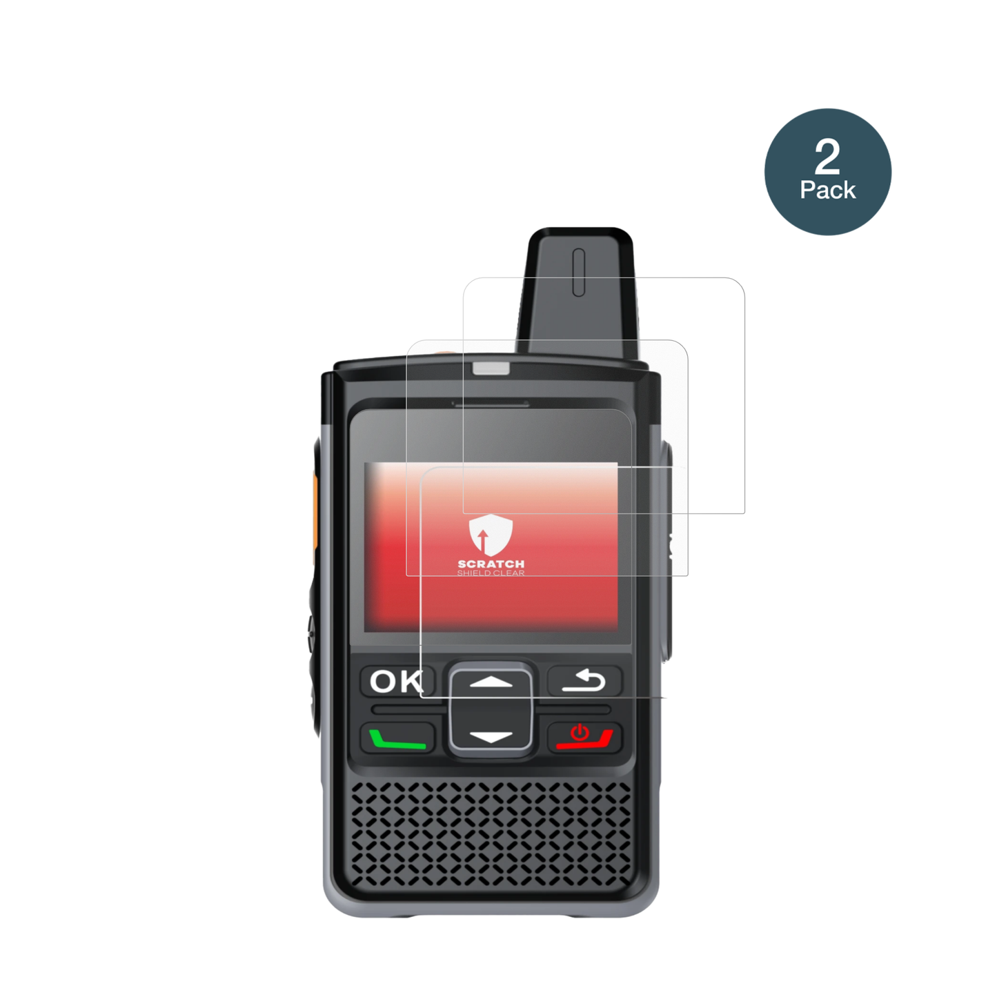 HyteraPNC360S mit aufgebrachter dipos Panzerfolie, die lästige Fingerabdrücke minimiert