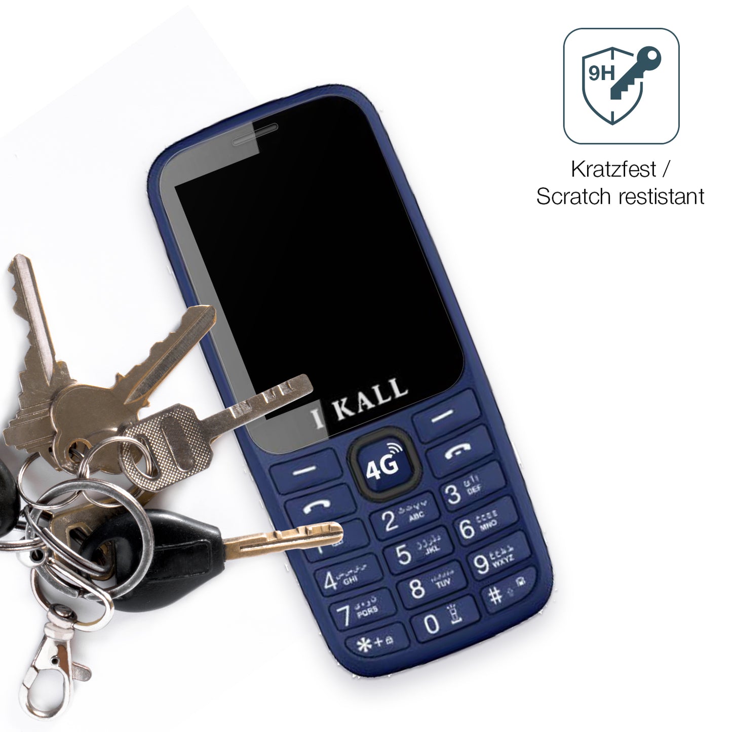dipos Displayschutz für I Kall I2 4G, mattierte Oberfläche, robuste Festigkeit und perfekte Passform
