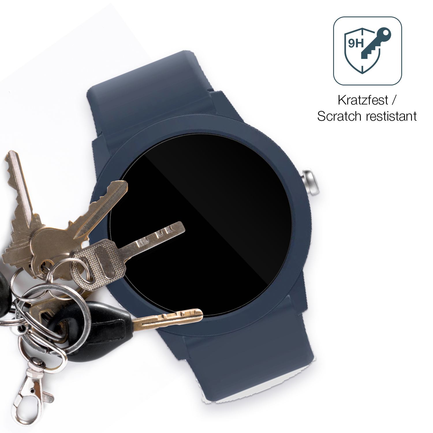 dipos Displayschutz für Ice-Watch Ice Smart Junior RD 3.0, transparente Oberfläche, perfekte Passform auch für die Rundungen
