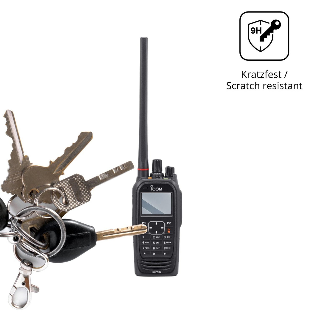 dipos Displayschutz für Icom IC-F4400DT, mattierte Oberfläche, robuste Festigkeit und perfekte Passform