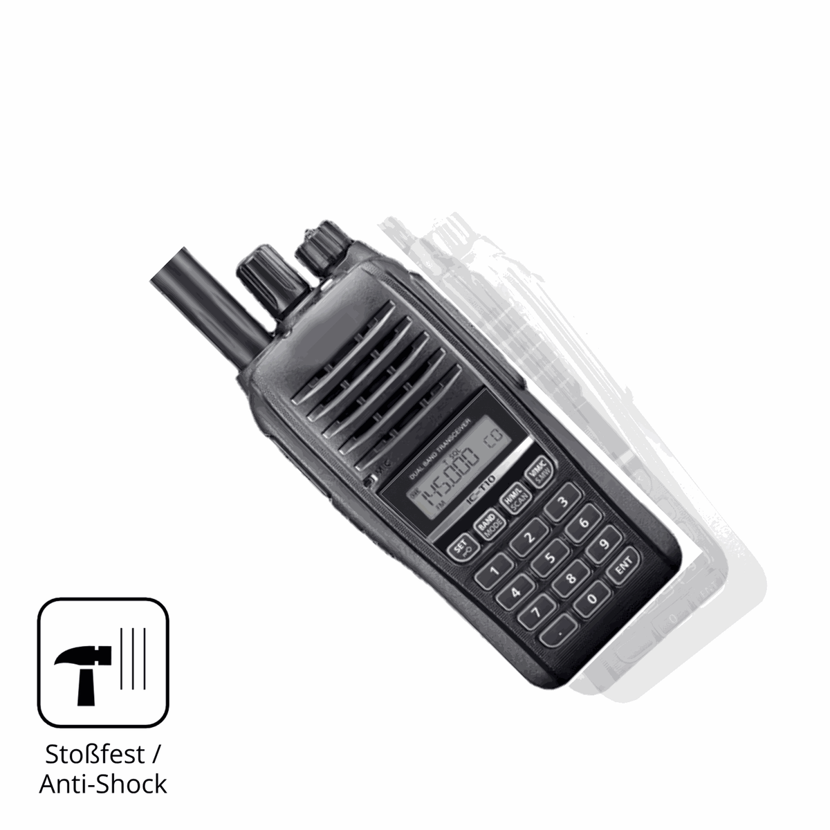 2x 9H Schutzfolie matt für Icom IC-T10 Panzerfolie