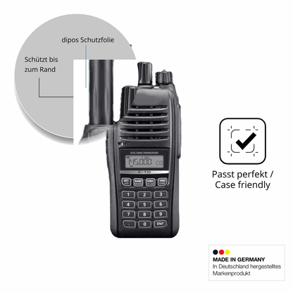 2x 9H Schutzfolie matt für Icom IC-T10 Panzerfolie