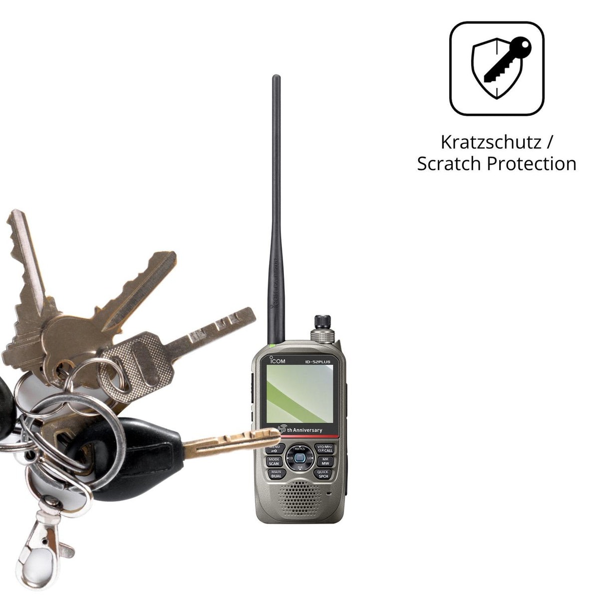 4x Schutzfolie matt für Icom ID-52E PLUS 60th Display-Schutzfolie