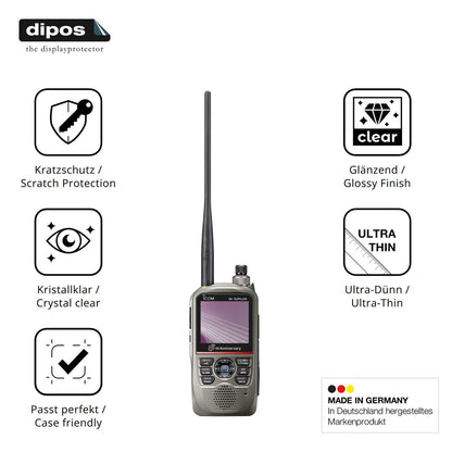 4x Schutzfolie klar für Icom ID-52E PLUS 60th Display-Schutzfolie