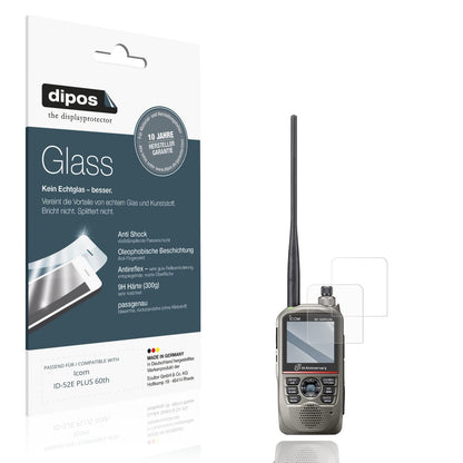 2x 9H Schutzfolie matt für Icom ID-52E PLUS 60th Panzerfolie