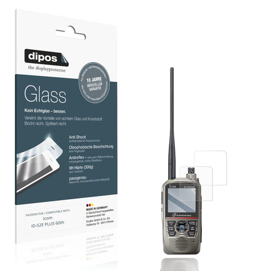 2x 9H Schutzfolie matt für Icom ID-52E PLUS 60th Panzerfolie