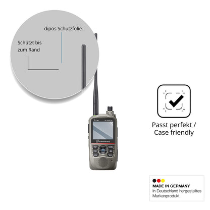2x 9H Schutzfolie matt für Icom ID-52E PLUS 60th Panzerfolie