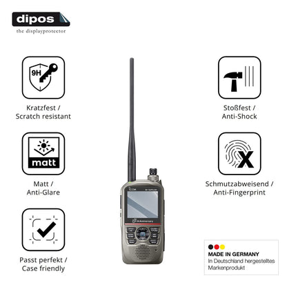 2x 9H Schutzfolie matt für Icom ID-52E PLUS 60th Panzerfolie