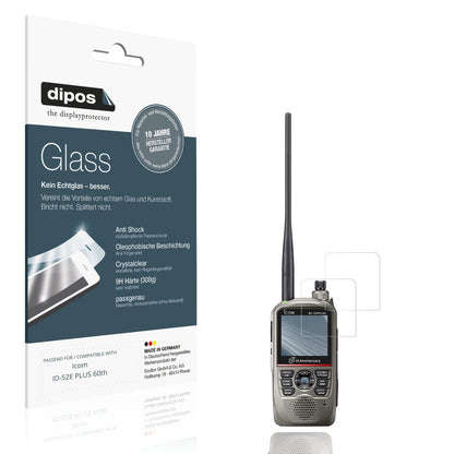 2x 9H Schutzfolie für Icom ID-52E PLUS 60th Panzerfolie