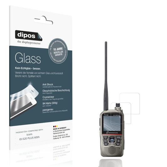 2x 9H Schutzfolie für Icom ID-52E PLUS 60th Panzerfolie