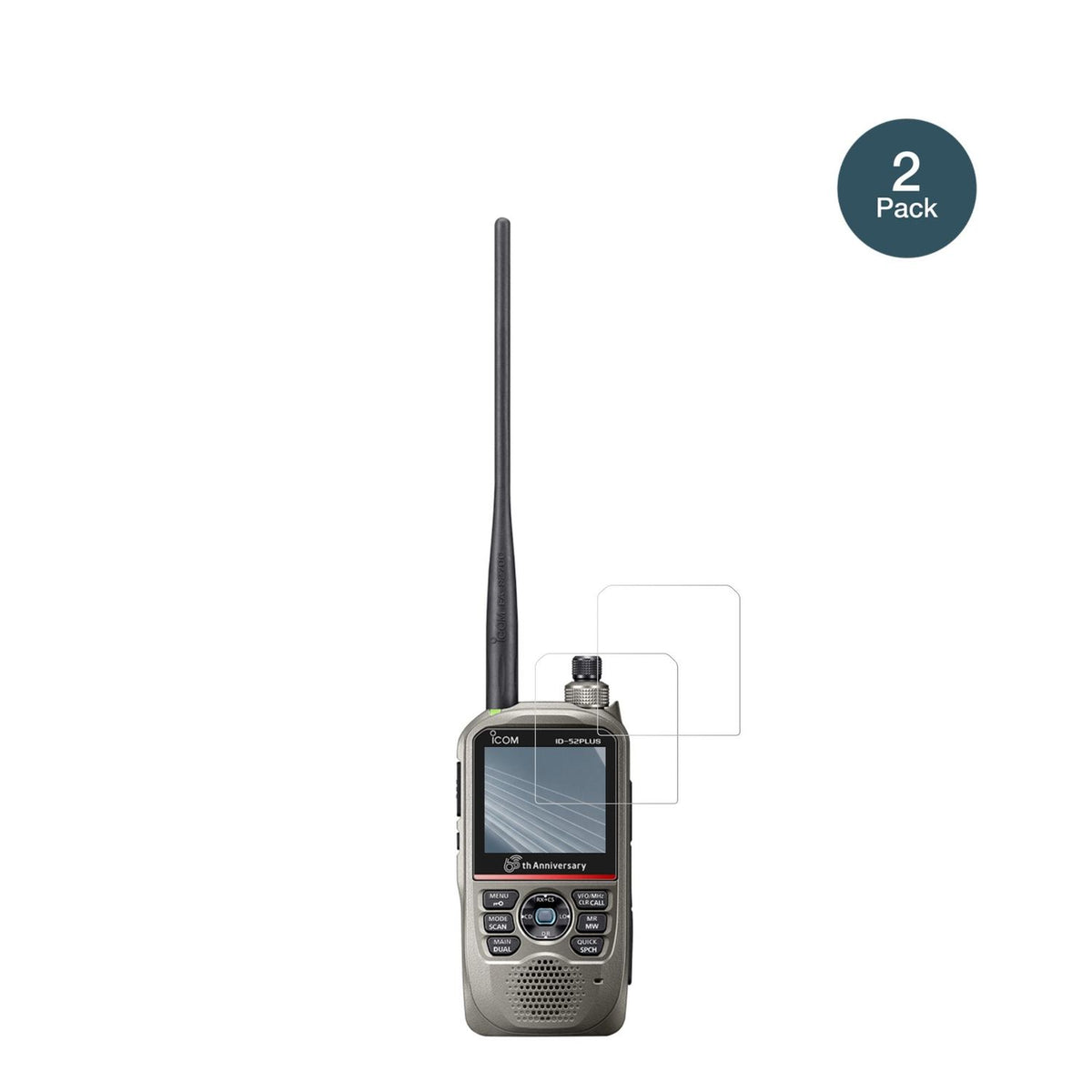 2x 9H Schutzfolie für Icom ID-52E PLUS 60th Panzerfolie