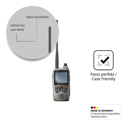 2x 9H Schutzfolie für Icom ID-52E PLUS 60th Panzerfolie