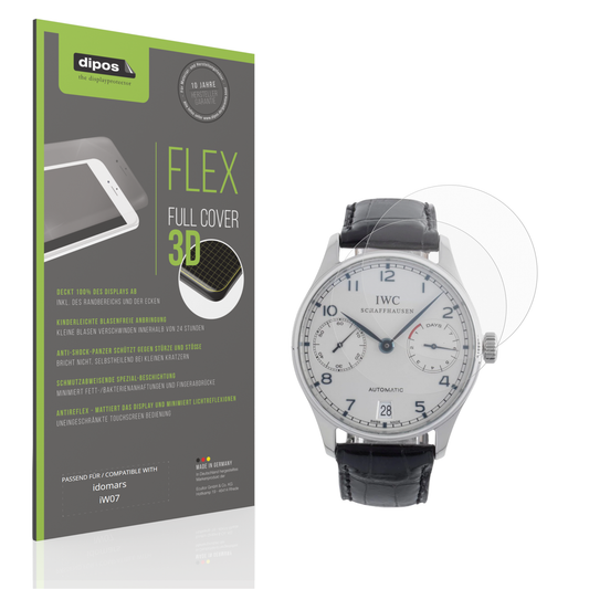 Matte Displayschutzfolie von dipos passend für idomars iW07, 100% Displayabdeckung und blasenfreie Montage
