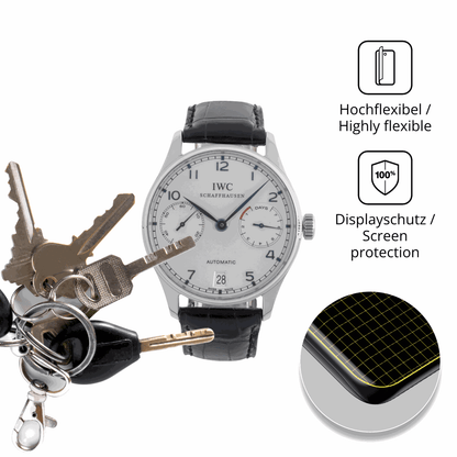 dipos Displayschutz für idomars iW07, transparente Oberfläche, perfekte Passform auch für die Rundungen