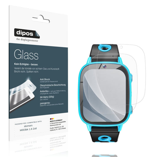 Matte Displayschutzfolie von dipos passend für idomars M003bk 1.8 Zoll, 9H kratzfest und blasenfrei montiert