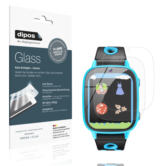 Matte Displayschutzfolie von dipos passend für idomars M003bk 1.8 Zoll, 9H kratzfest und blasenfrei montiert