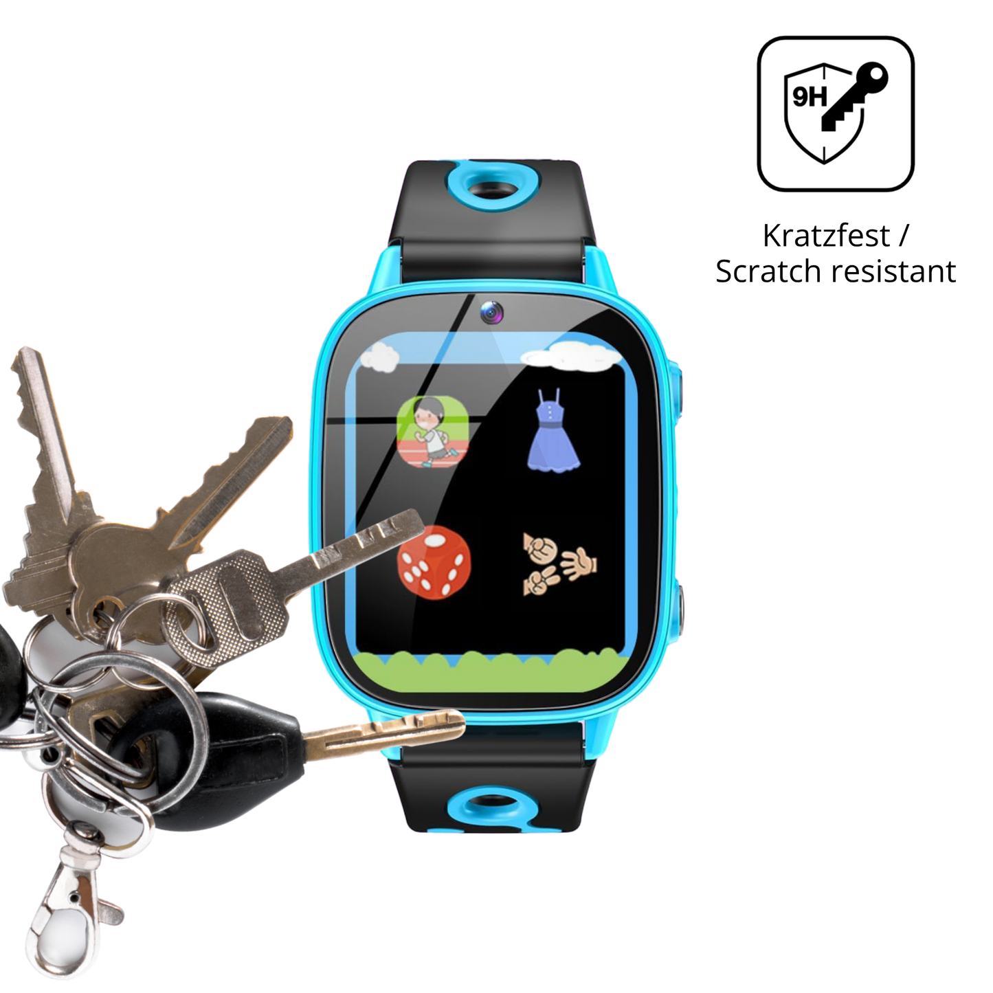 dipos Displayschutz für idomars M003bk 1.8 Zoll, transparente Oberfläche, perfekte Passform auch für die Rundungen