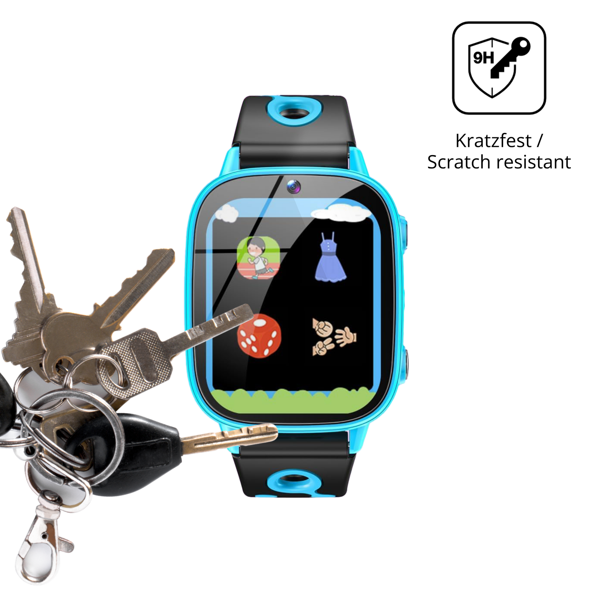 dipos Displayschutz für idomars M003bk 1.8 Zoll, transparente Oberfläche, perfekte Passform auch für die Rundungen