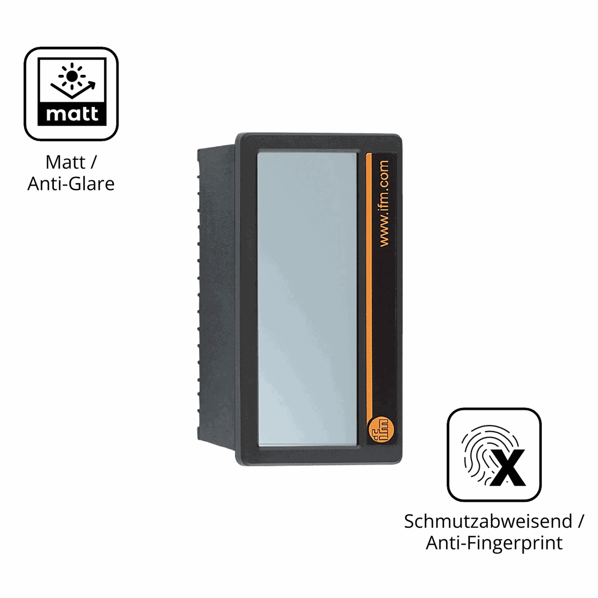 D�nne und entspiegelnde Folie passend zugeschnitten f�r ifm DX2055