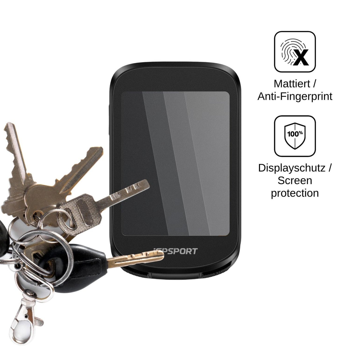 Blickschutzfolie für iGPSPORT BSC200 Pro matt Schutzfolie Privacy