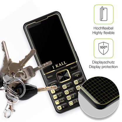 dipos Displayschutz für iKall K99 Pro, transparente Oberfläche, perfekte Passform auch für die Rundungen