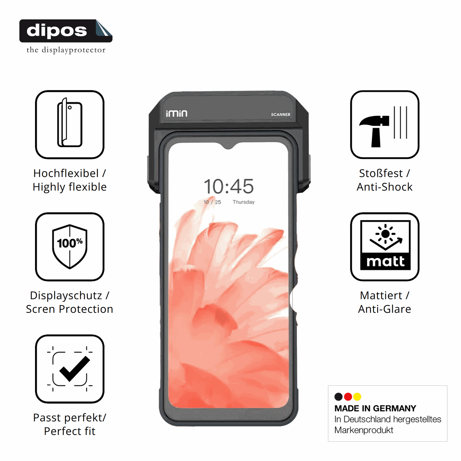 Displayschutz hergestellt in Deutschland, h�chste Qualit�t made in Germany