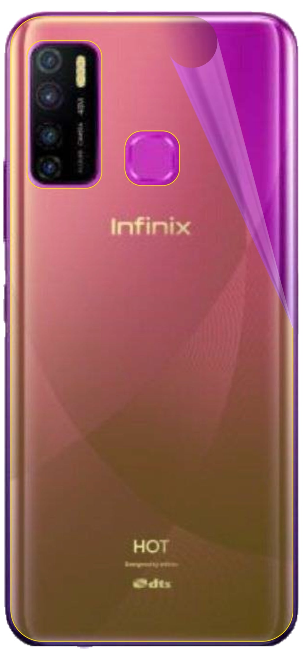 dipos Displayschutz für Infinix Hot 9 Rückseite, transparente Oberfläche, geringe Dicke und perfekte Passform