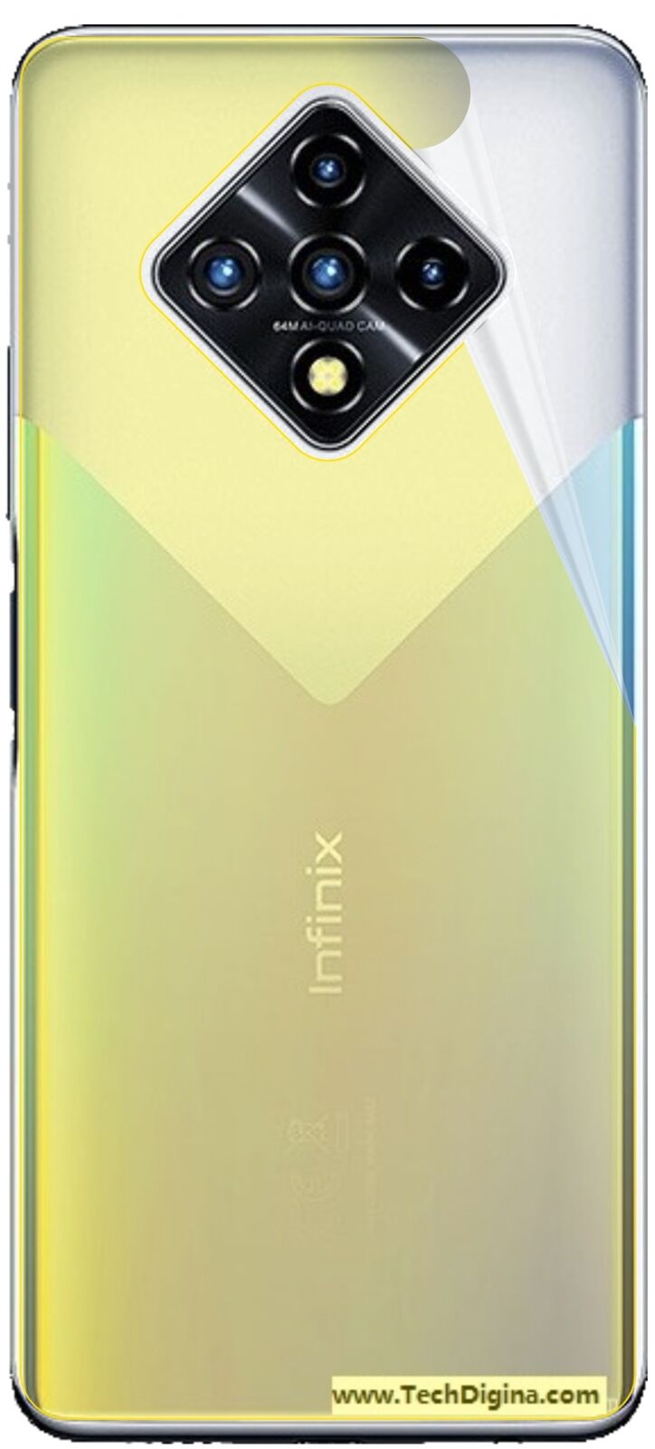 dipos Displayschutz für Infinix Zero 8 Rückseite, transparente Oberfläche, geringe Dicke und perfekte Passform