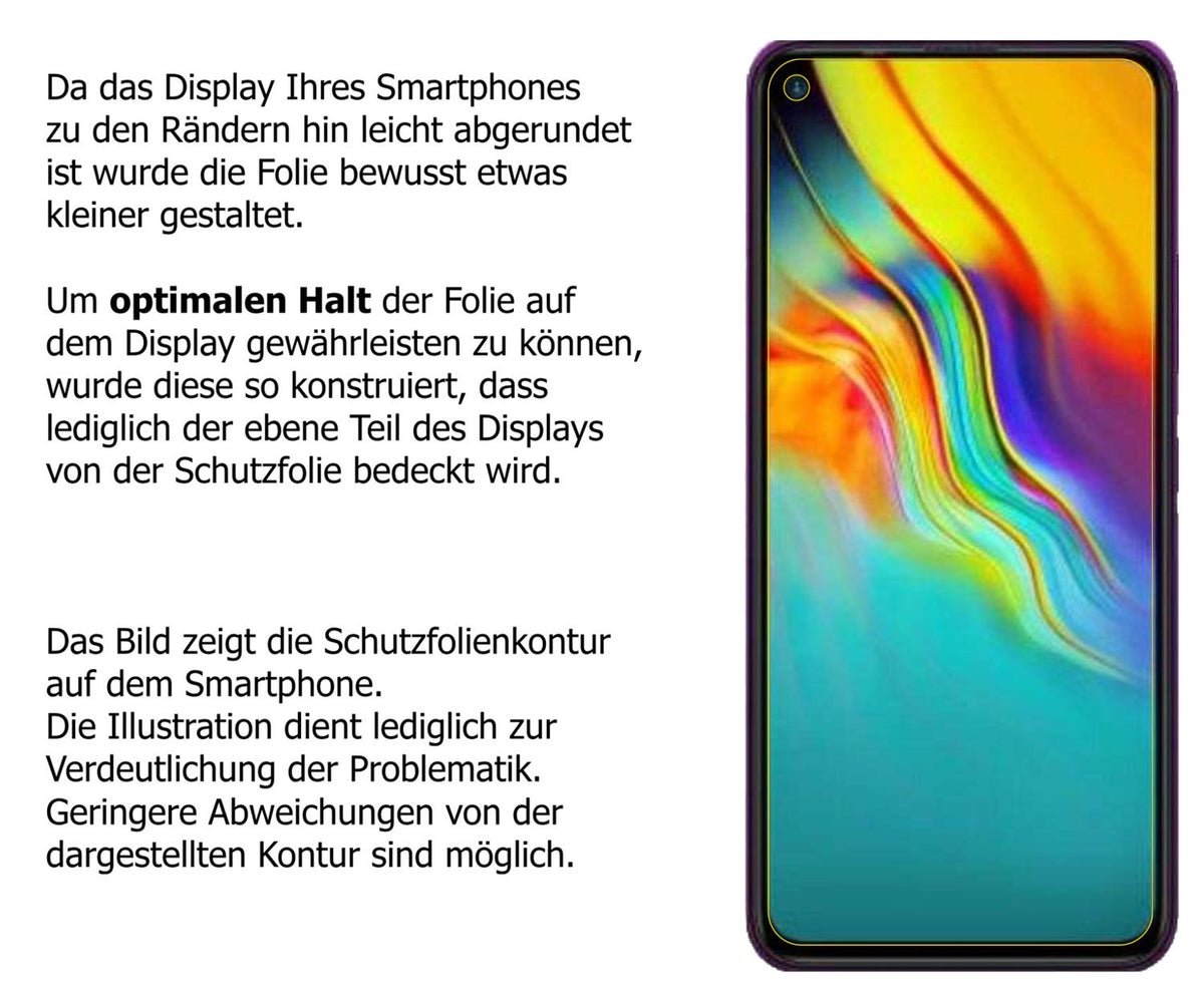 4x Schutzfolie matt für Infinix Hot 9 Display-Schutzfolie (2x Vorderseite + 2x Rückseite)