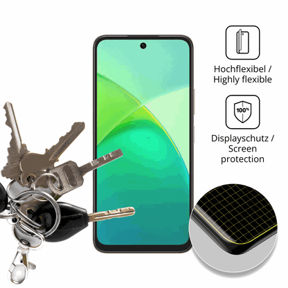 2x Full Cover Schutzfolie matt für Infinix Smart 10