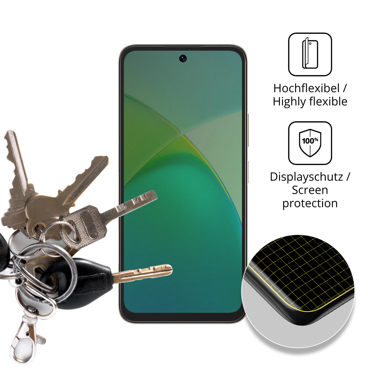 Full Cover Privacy Blickschutzfolie für Infinix Smart 10