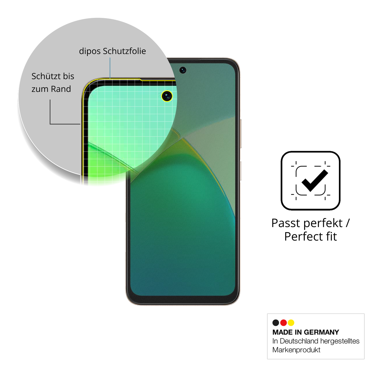 Full Cover Privacy Blickschutzfolie für Infinix Smart 10