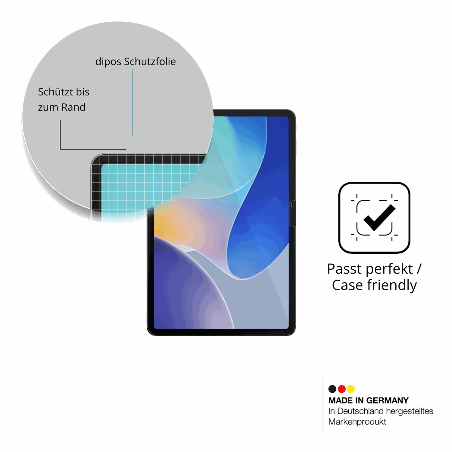Besonders flexibler Displayschutz mit Anti-Shock-Schicht im Materialmix