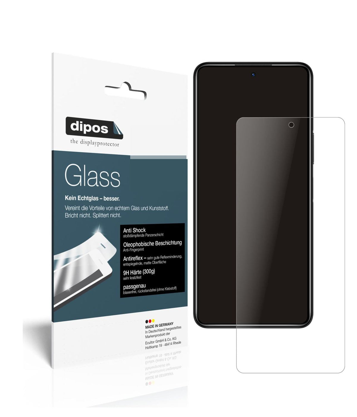 Matte Displayschutzfolie von dipos passend für Infinix Zero X Neo, 9H kratzfest und blasenfrei montiert