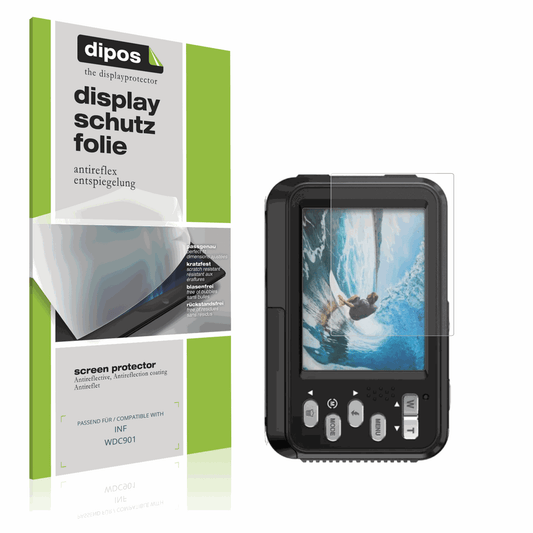 Matte Displayschutzfolie von dipos passend für INF WDC901, präziser Zuschnitt und blasenfrei montiert