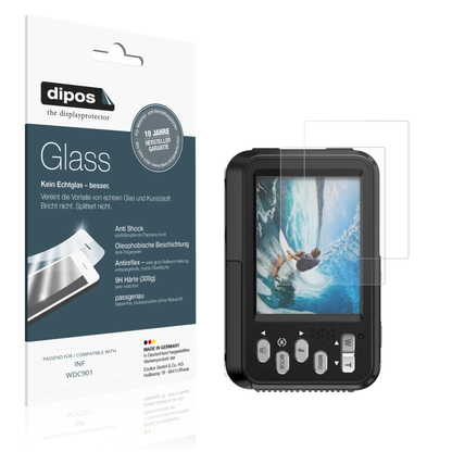 Matte Displayschutzfolie von dipos passend für INF WDC901, 9H kratzfest und blasenfrei montiert